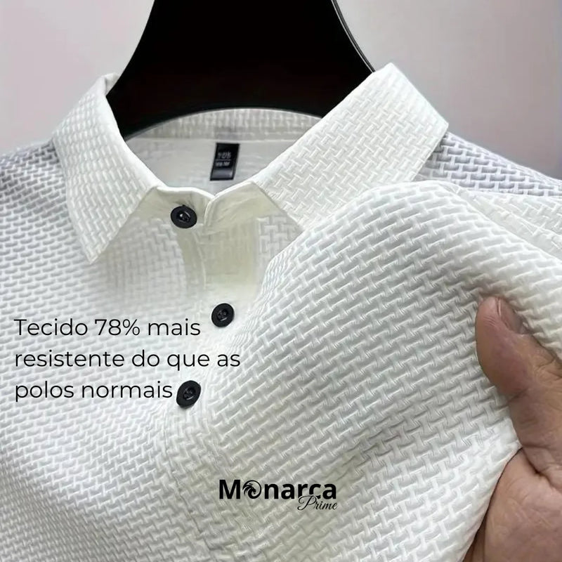 Camisa Polo Monaco de Seda Gelo [Compre 1 Leve 2]