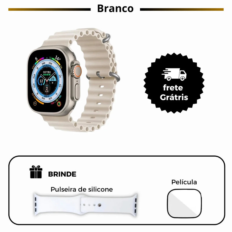 Kit: Smartwatch Serie 9 Ultra + 9 BRINDES: Fone Air Pro 2 Case e 7 Pulseiras