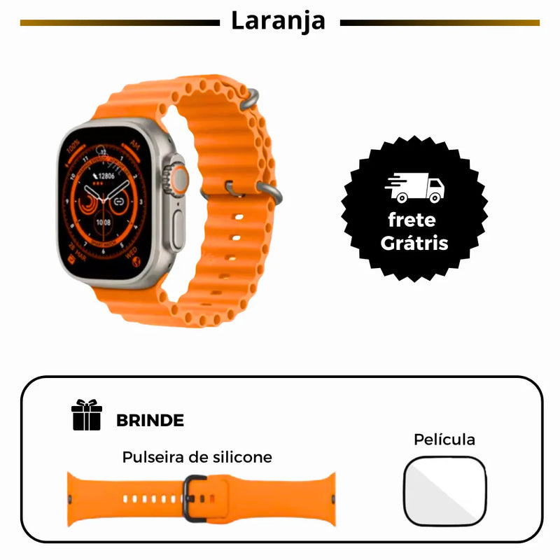 Kit: Smartwatch Serie 9 Ultra + 9 BRINDES: Fone Air Pro 2 Case e 7 Pulseiras