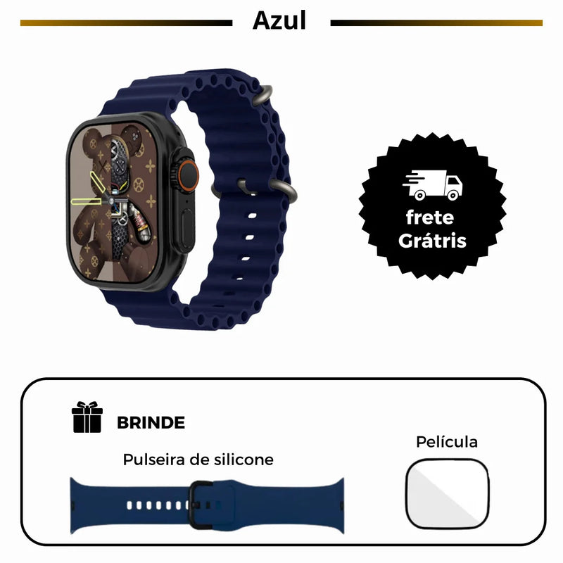 Kit: Smartwatch Serie 9 Ultra + 9 BRINDES: Fone Air Pro 2 Case e 7 Pulseiras