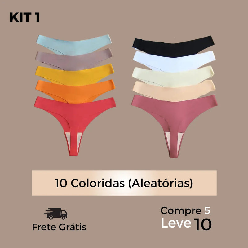 Kit Calcinha Serena De Seda Gelo [Compre 5 Leve 10]