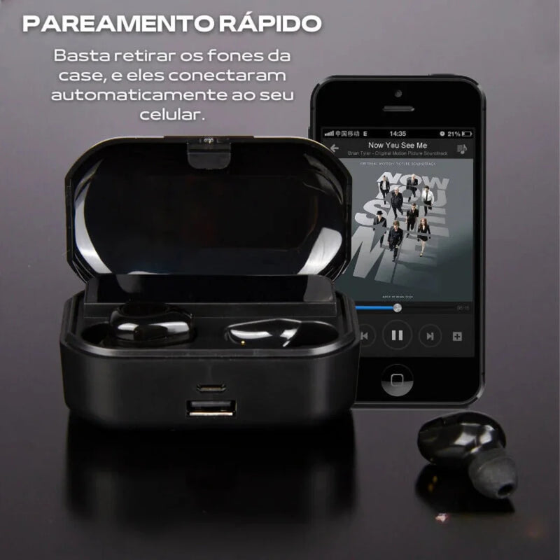 Fone Bluetooth - AlphaPod Pro + Brinde: Caixa De Som Bluetooth